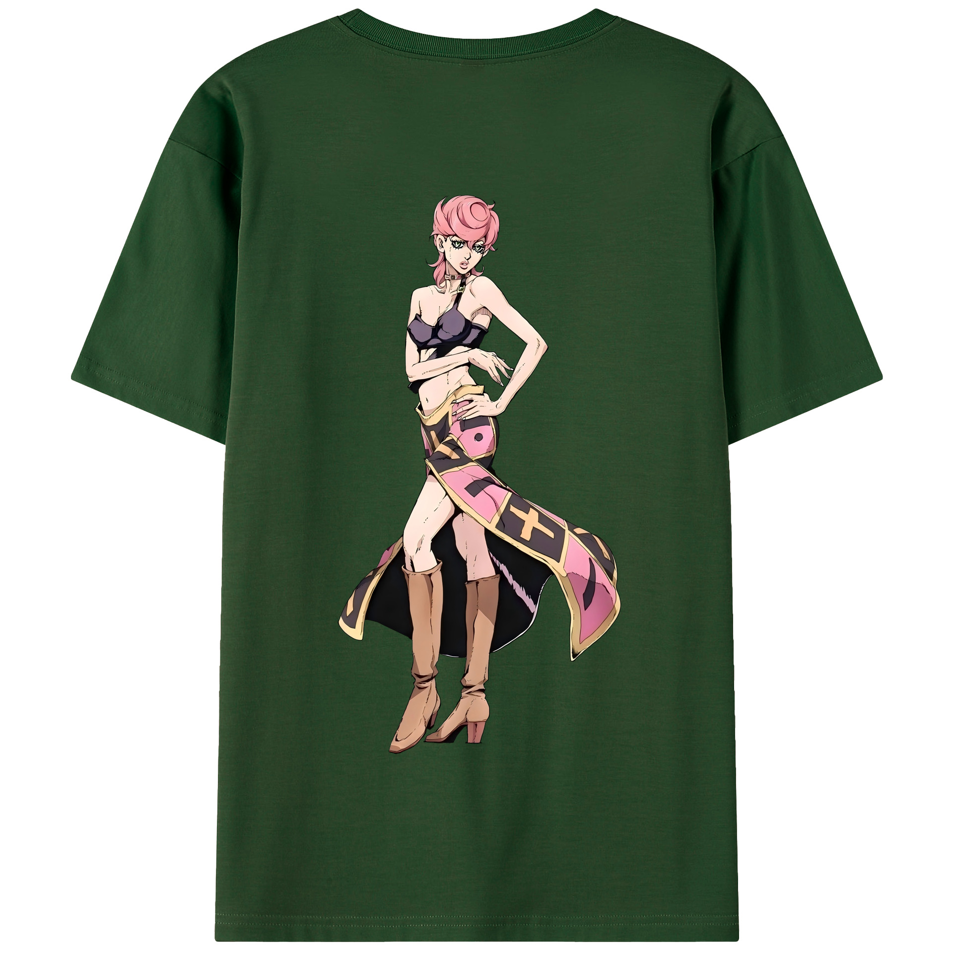 （画像用） ジョジョの奇妙な冒険 トリッシュ?ウナ JoJo's Bizarre Adventure Trish Una 綿100％半袖Tシャツ（背面プリント）